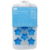 Wholesale - 2pk BLUE STAR SHAPE SILICONE ICE CUBE MOLD C/P 12, UPC: 843018115652